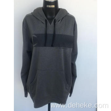 Men's knit hood printpullover